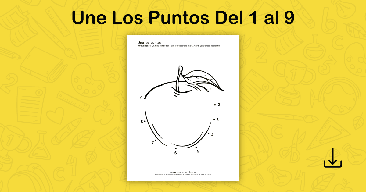 Une Los Puntos Con Números (Set 1) - EduMaterial