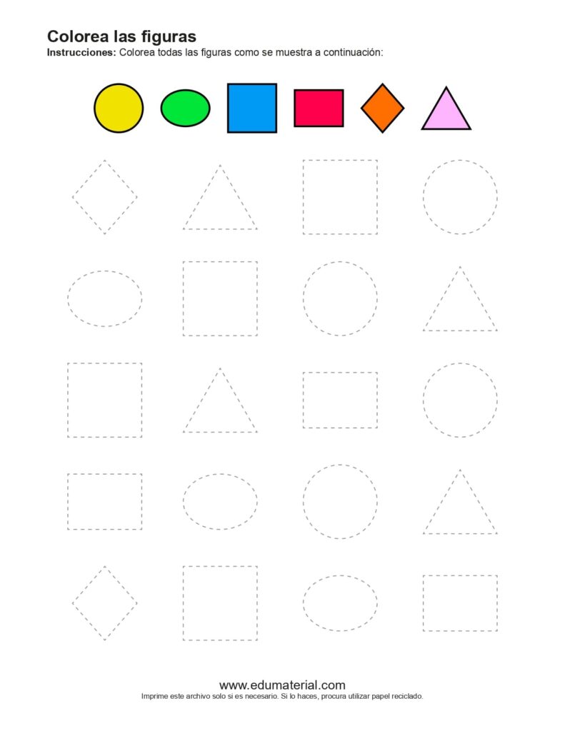 Colorea Las Figuras (Set 1)