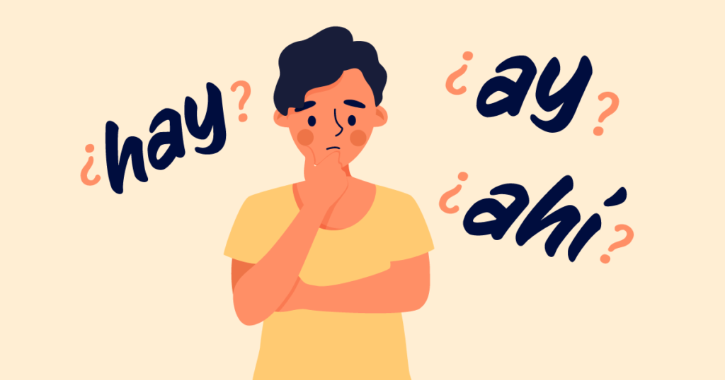 Hay Que Significa Diferencias Entre Hay, Ay y Ahí (Ejercicio 1) - EduMaterial